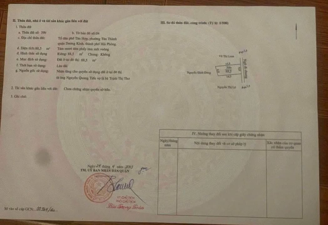 Đất nền quận Dương Kinh Hải Phòng 88,5m² giá chỉ 1,6 tỷ - Đường trải nhựa 5m