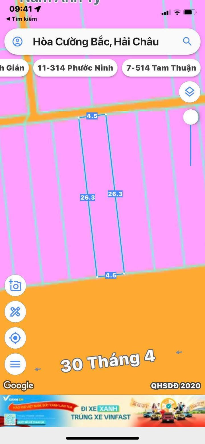 Lô đất mặt tiền đường 30/4, phường Hòa Cường Bắc, quận Hải Châu, 118m² - Cơ hội đầu tư tuyệt vời!