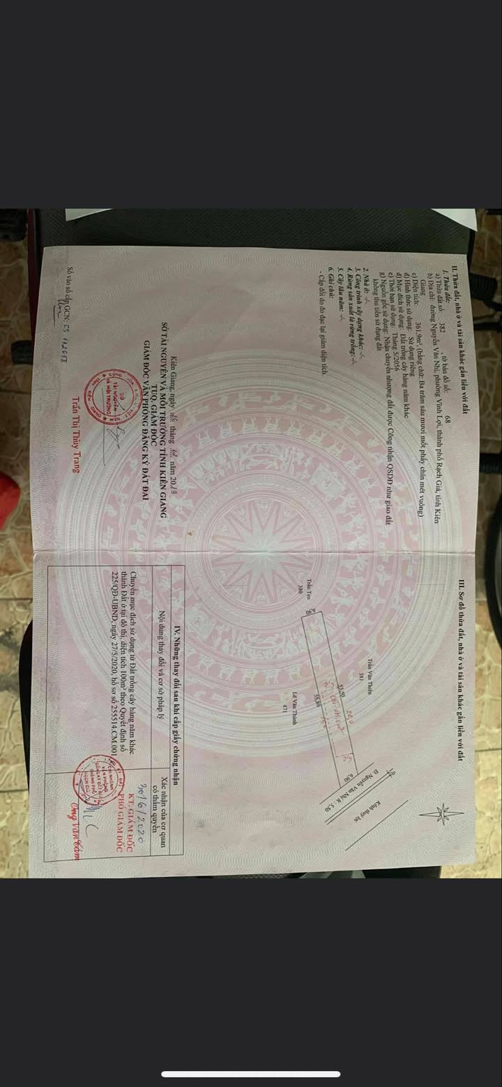 Đất mặt tiền Nguyễn Văn Nhị Rạch Giá 407.31m² giá 1 tỷ - Cơ hội đầu tư tuyệt vời!