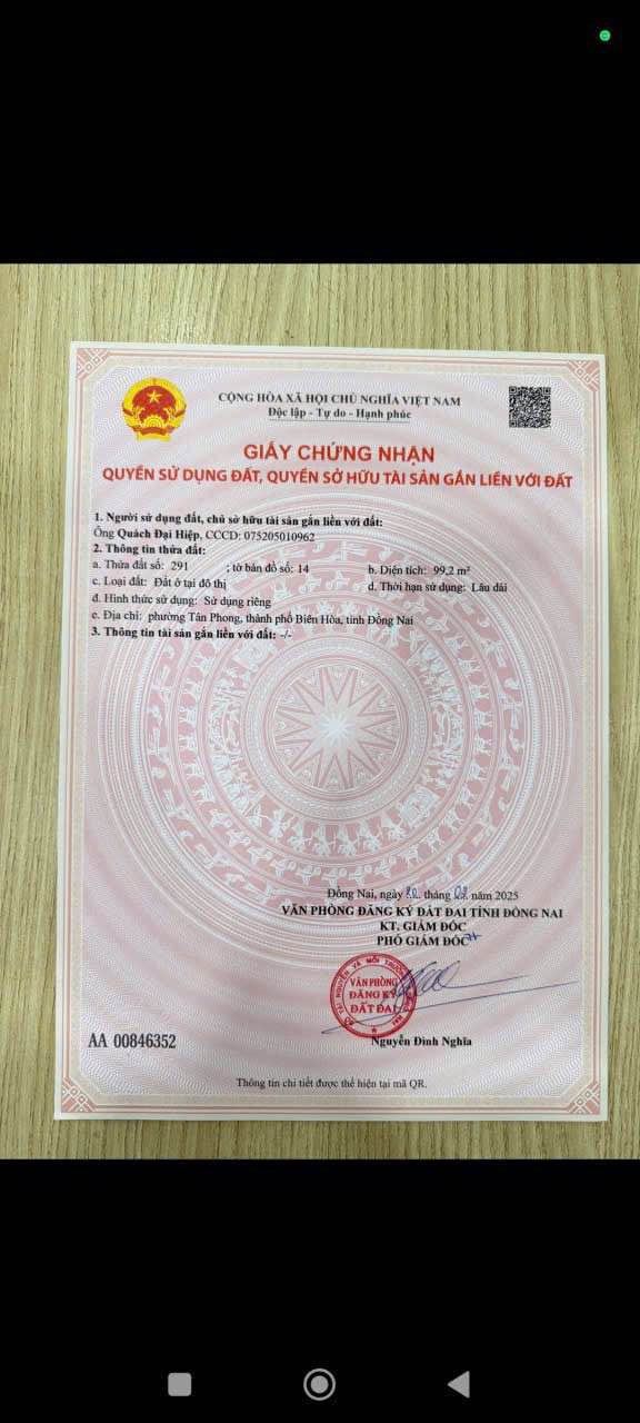 Lô đất góc 2 mặt tiền Tân Phong 100m² giá 3.69 tỷ - Đầu tư sinh lời ngay!