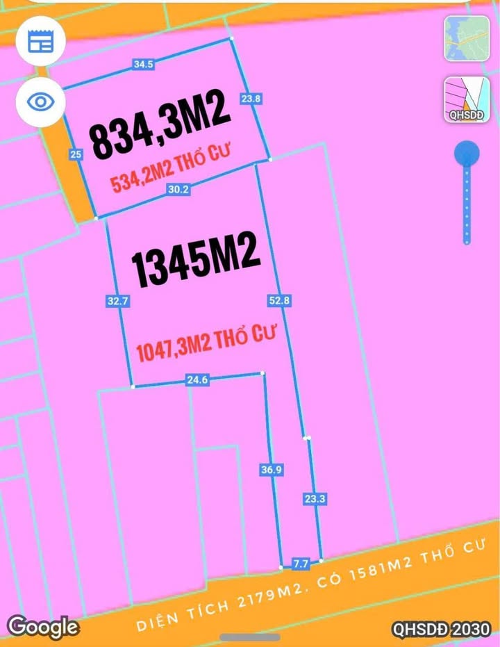 Đất mặt tiền đường Phan Trung Biên Hòa 2179m² giá 79 tỷ - Đầu tư sinh lời tiềm năng!