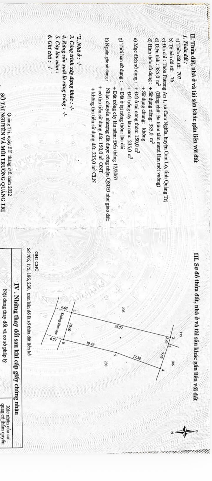 Đất nền Cam Nghĩa, Cam Lộ, Quảng Trị 370m² giá chỉ 300 triệu - Đầu tư sinh lời ngay!