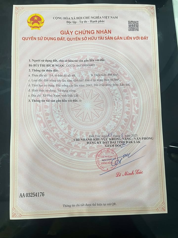 Đất thổ cư Phú Xuân 500m² giá 2.25 tỷ - Cơ hội đầu tư sinh lời!