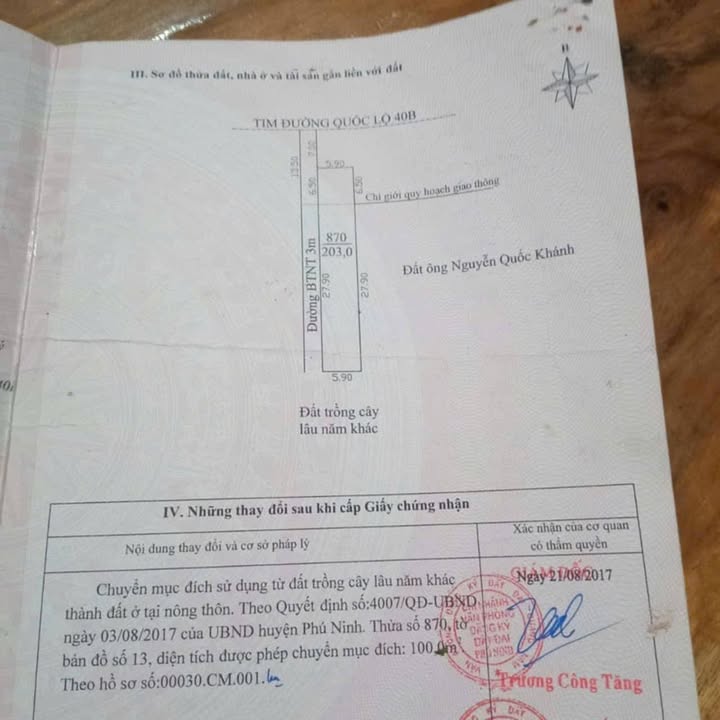 Đất nền xã Chiên Đàn, Phú Ninh 100m² giá 1.5 tỷ - Lô đất 2 mặt tiền cực đẹp!