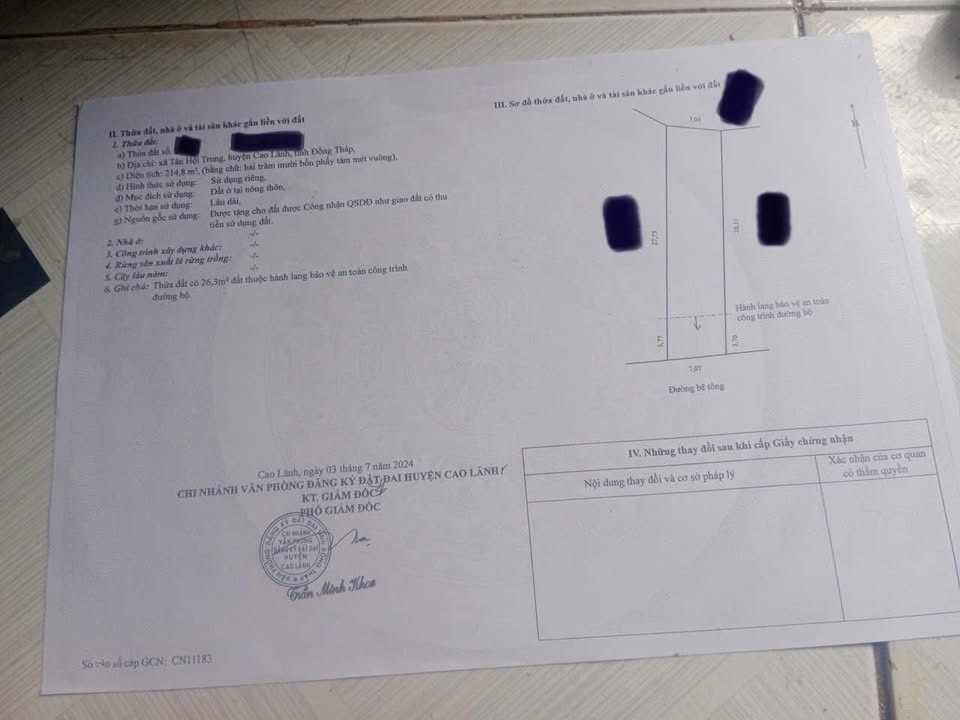 Đất thổ cư xã Tân Hội Trung 182m² giá 530 triệu - Gần chợ và uỷ ban!