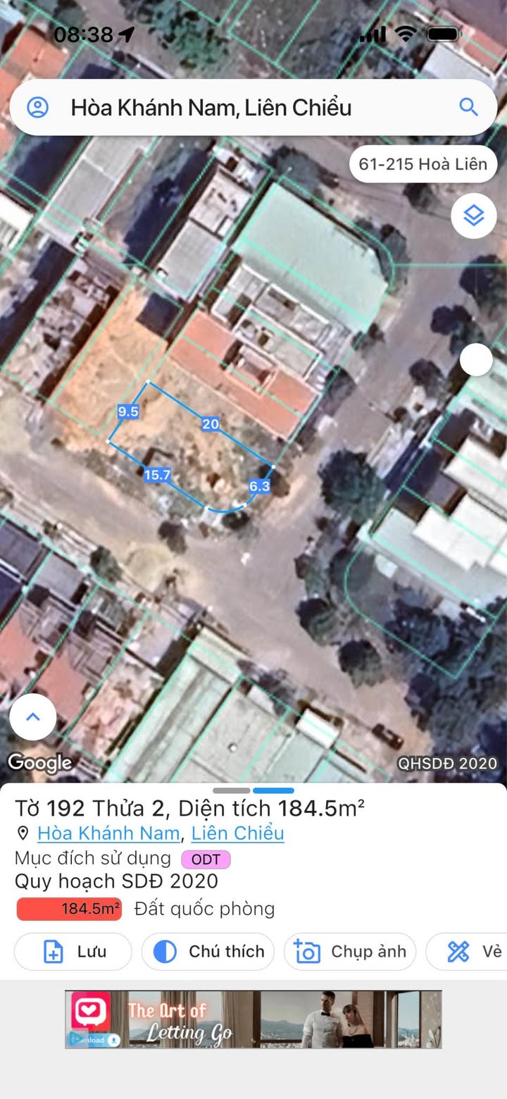 Đất nền góc 2 mặt tiền tại Hoà Khánh 185m² chỉ 8 tỷ - Cơ hội đầu tư tuyệt vời!