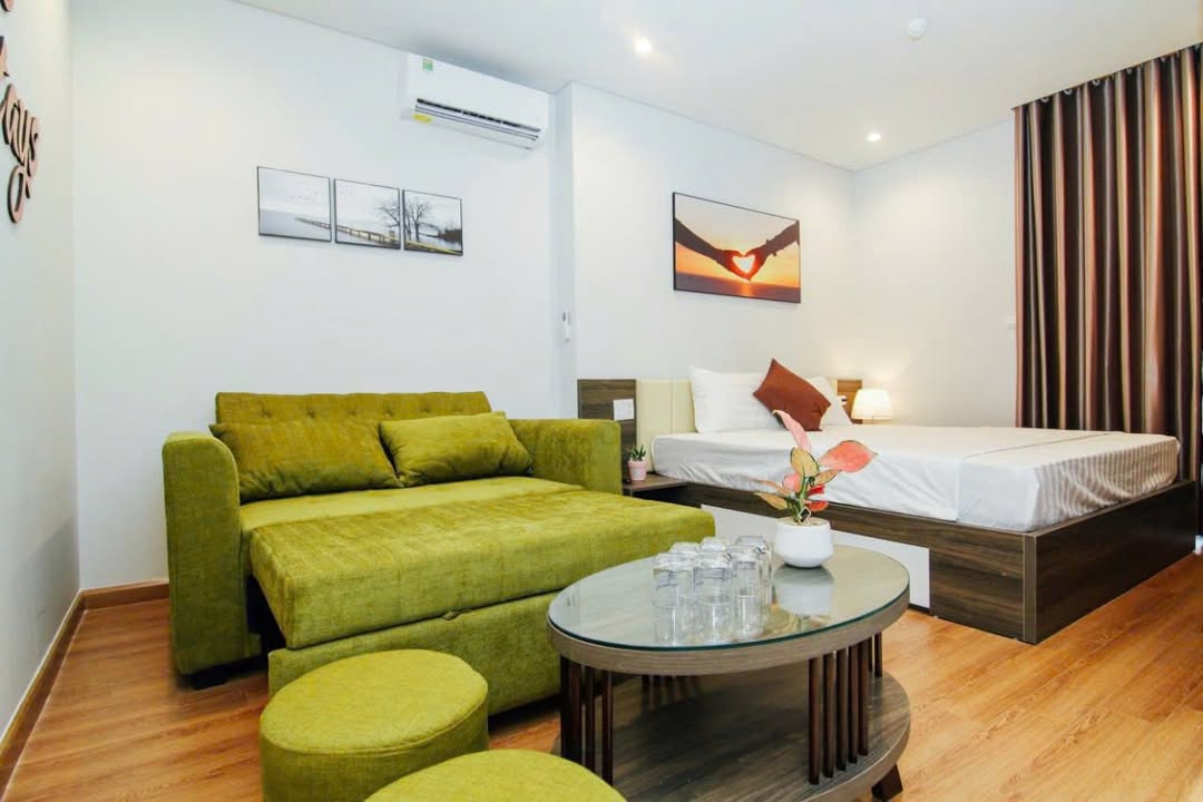 Cho thuê studio Green Bay Garden Hạ Long 4.5 triệu - Full nội thất chỉ việc vào ở!