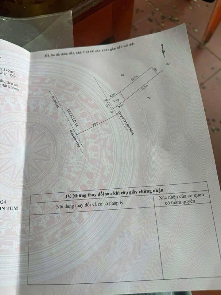 Đất nền Diên Bình Đăk Tô 186m² - Mặt tiền Quốc lộ 14, cơ hội đầu tư sinh lời!