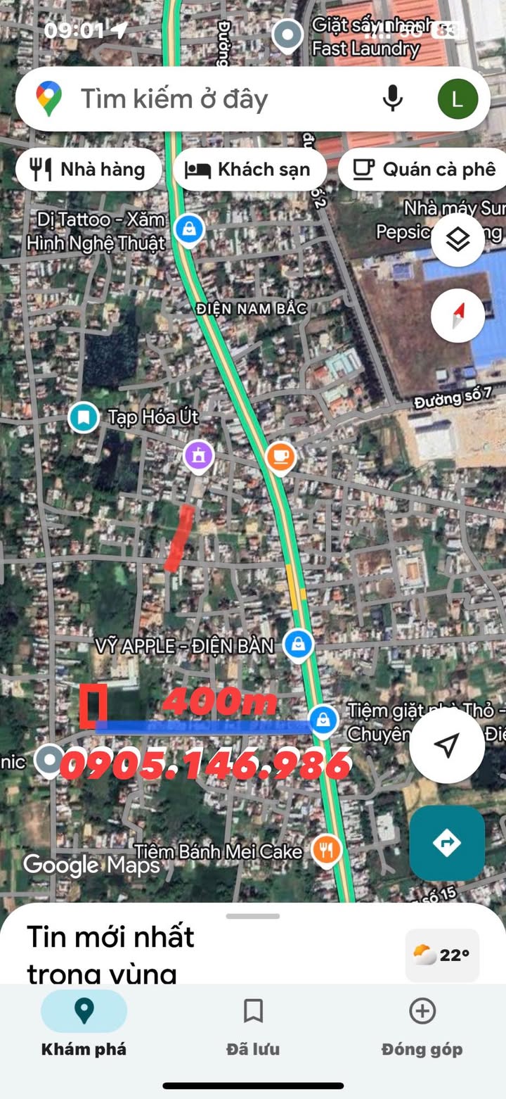 Đất nền Điện Nam Bắc 105m² giá 1.999 tỷ - Đường 5m5 thuận tiện!