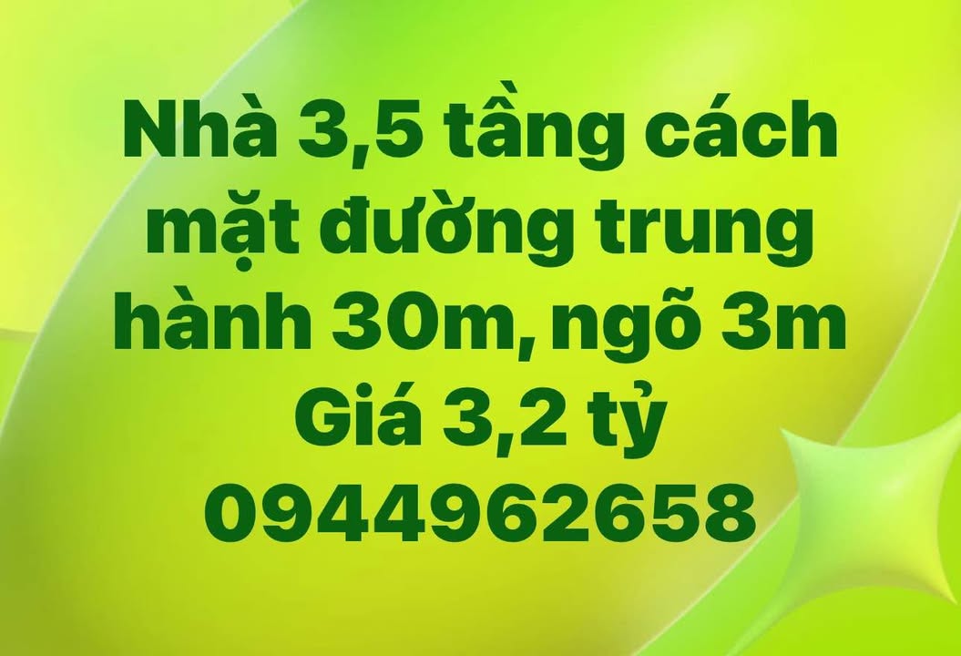 Nhà 3,5 tầng ngõ Trung Hành, 40m² giá 3 tỷ - Chính chủ, thoáng mát!