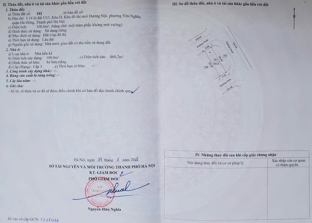 Townhouse Liền kề Đô Nghĩa Hà Đông 100m² giá 20 tỷ - Vị trí siêu đẹp!