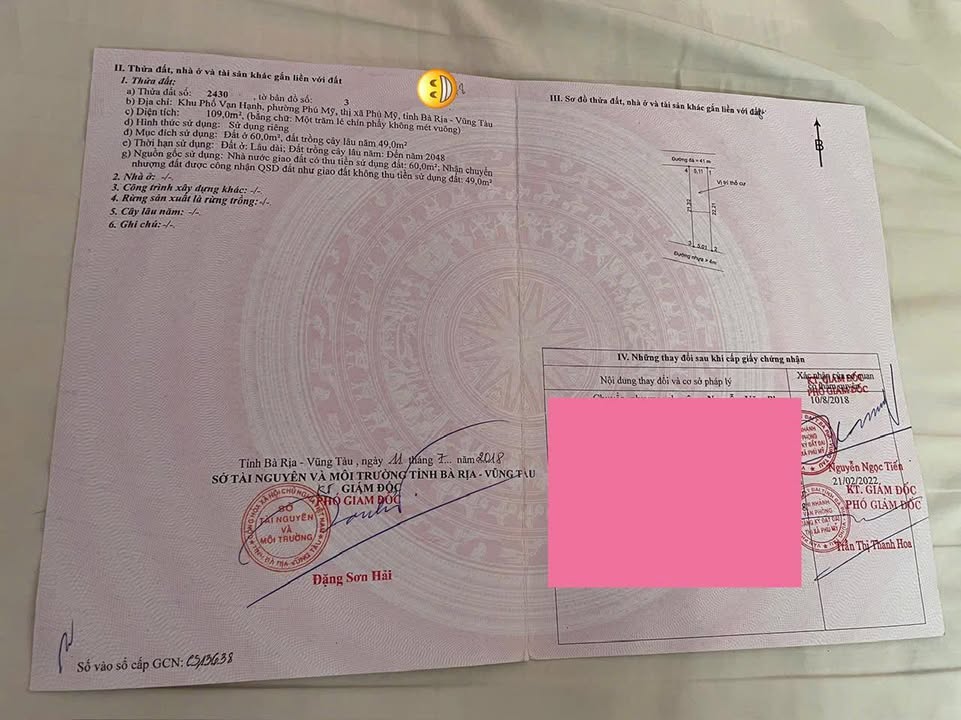 Đất nền Bà Rịa - Vũng Tàu 120m² giá 4 tỷ - An ninh tuyệt đối, view núi đẹp!