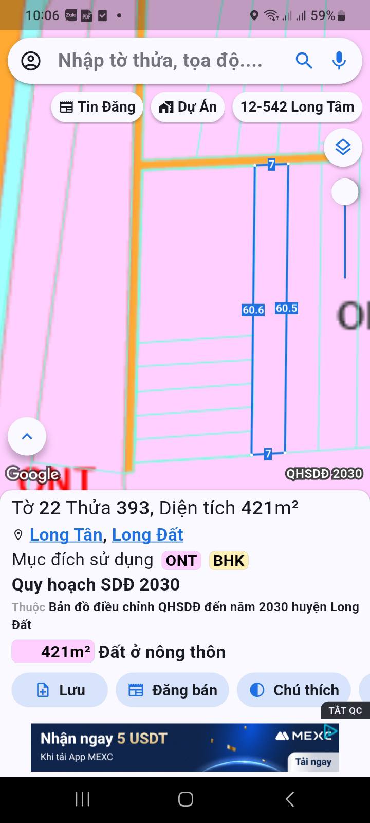 Đất nền Đất Đỏ 420m² giá 1.3 tỷ - Tiềm năng đầu tư lớn!