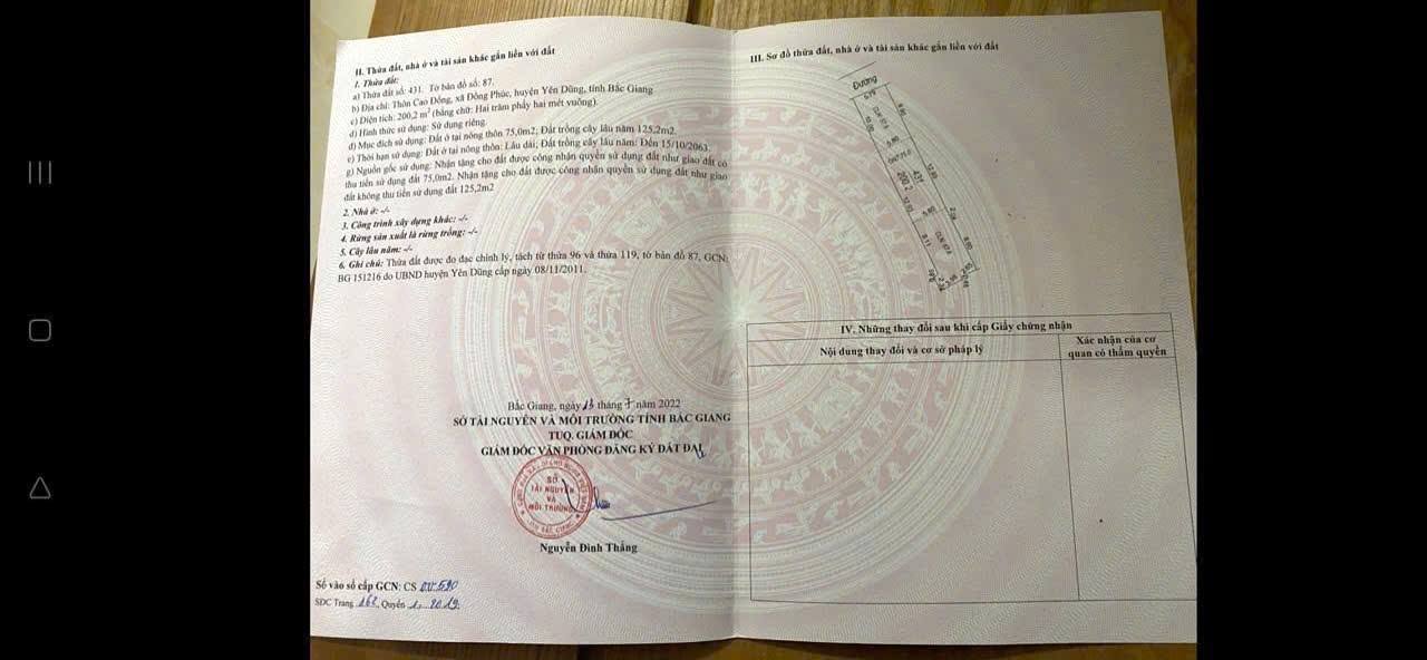 Đất thổ cư Yên Dũng 200m² giá thỏa thuận - Cơ hội đầu tư hấp dẫn!