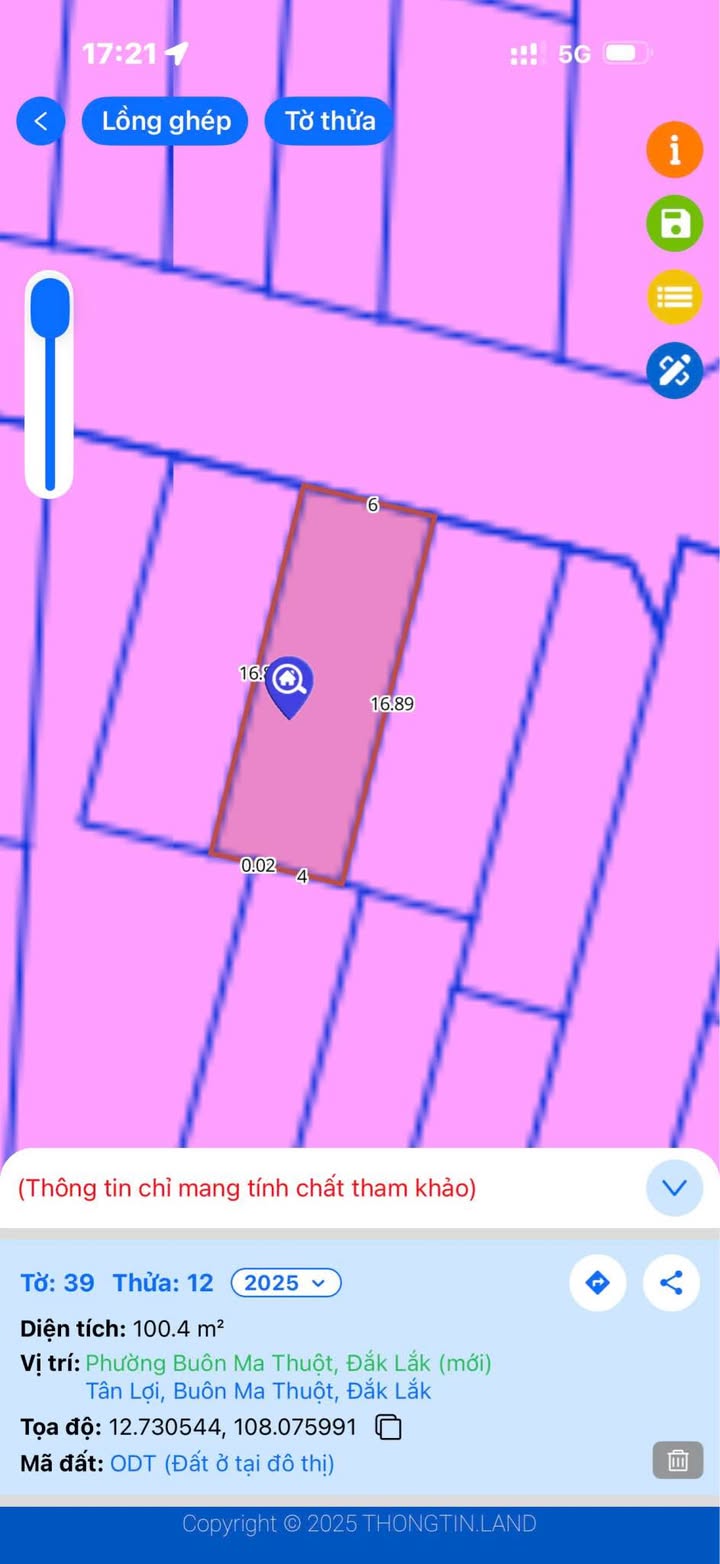 Lô đất Tân Lợi Buôn Ma Thuột 102m² giá chỉ 2.099 tỷ - Cơ hội đầu tư tốt!