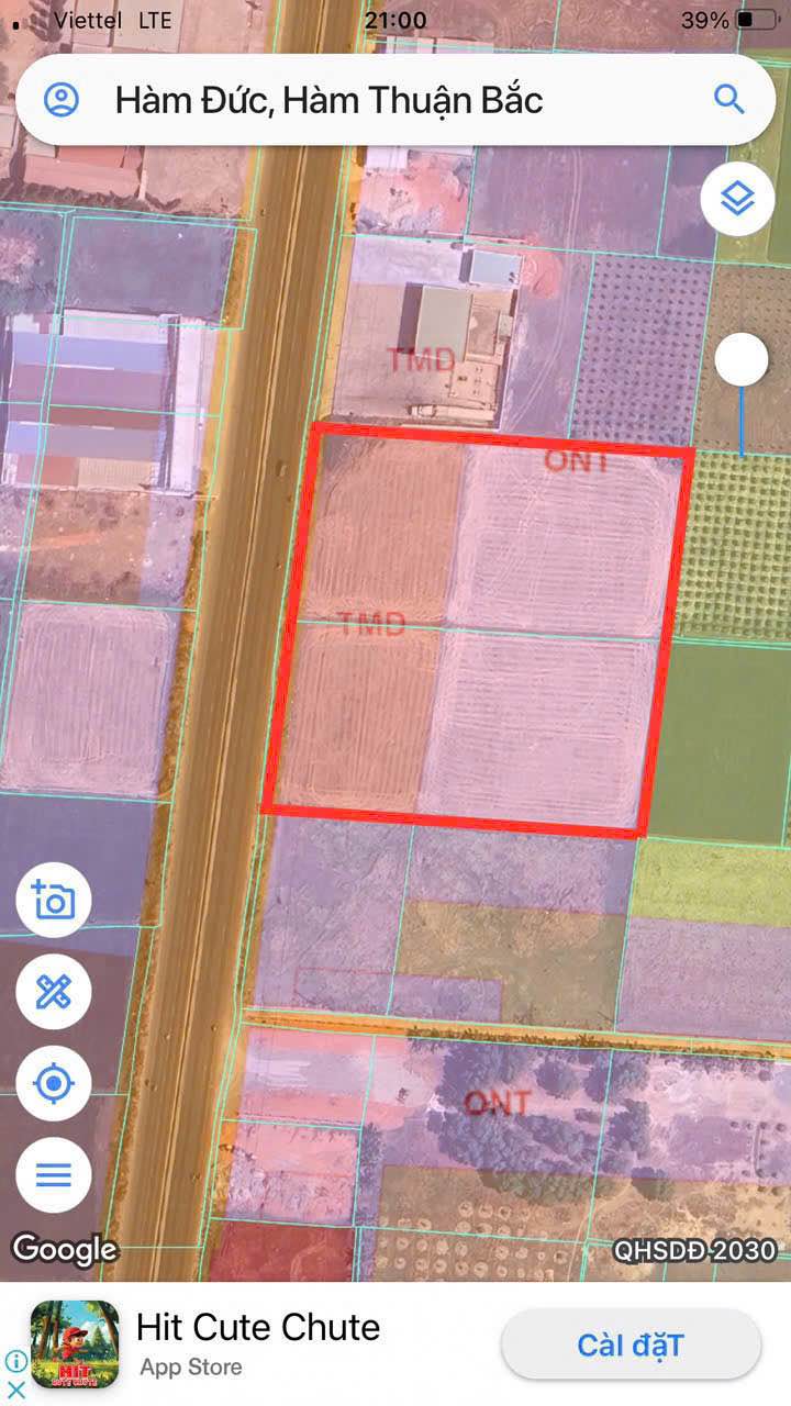 Đất mặt tiền Quốc lộ 1A xã Hàm Đức 9400m² giá 24 tỷ - Cơ hội đầu tư hấp dẫn!