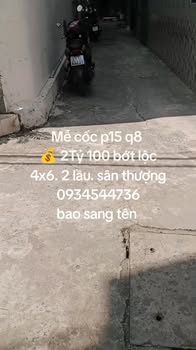 Nhà riêng Mễ Cốc, P15, Q8 - Diện tích 24m² giá 2.1 tỷ - Sổ đỏ chính chủ