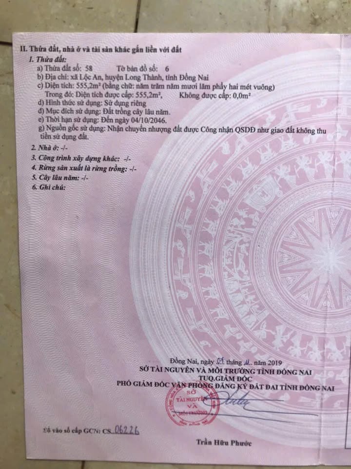 Đất nền Lộc An Long Thành 555m² giá 1.6 tỷ - Đầu tư sinh lời ngay!