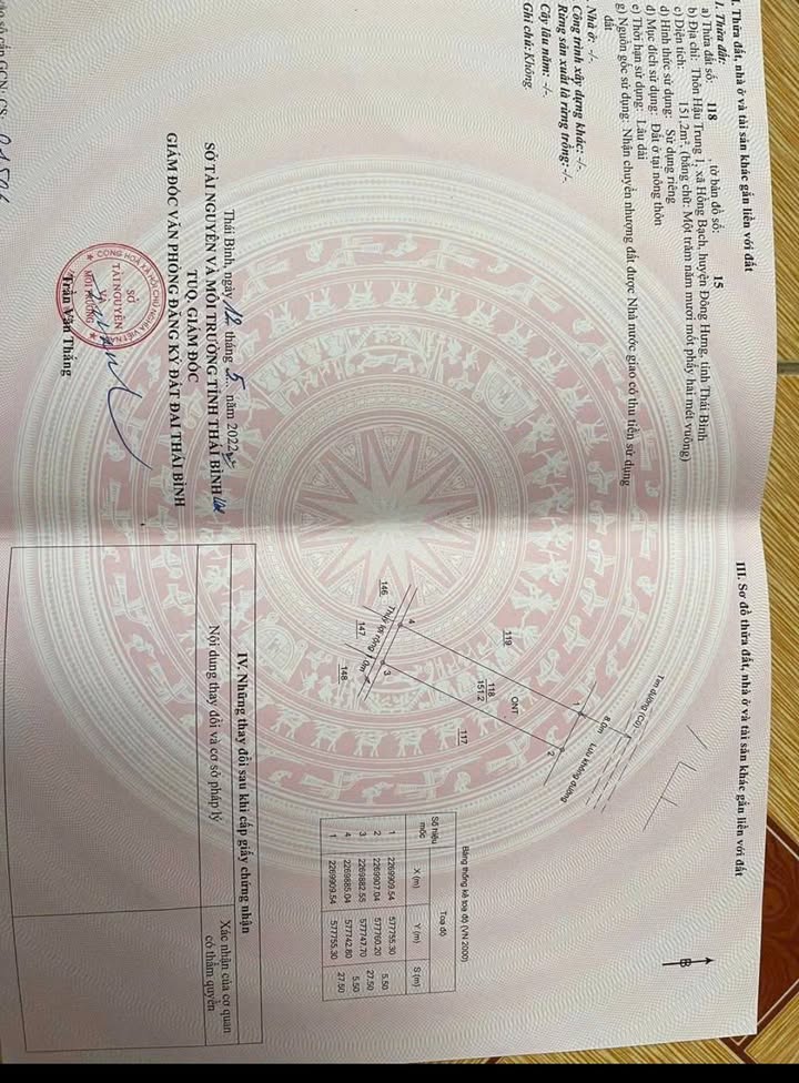 Đất nền Thôn Hậu Trung, xã Hồng Bạch 151.2m² giá 1 tỷ - Vị trí đắc địa đầu tư sinh lời!