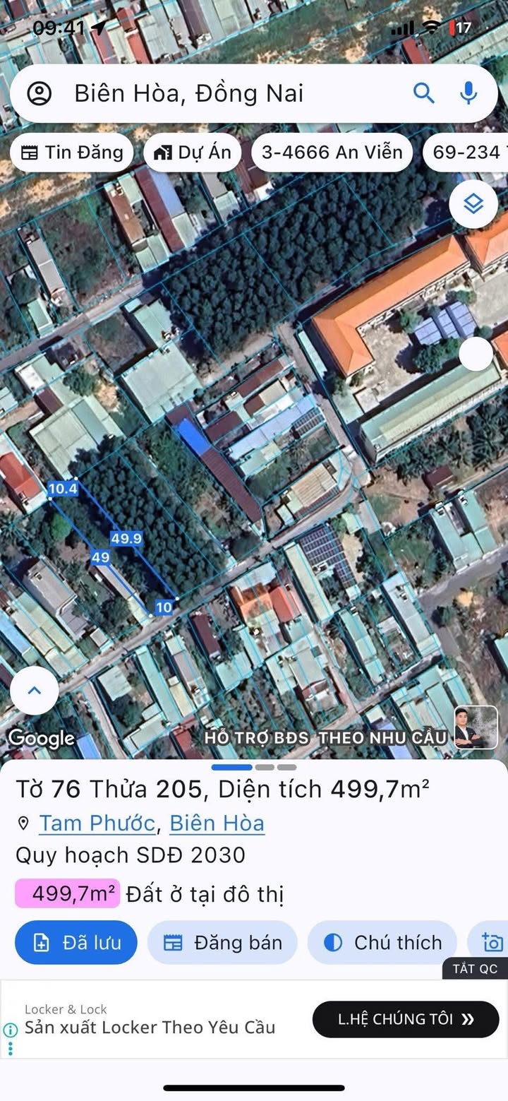 Đất nền Tam Phước Biên Hòa 500m² giá 3 tỷ - Sổ đỏ chính chủ, gần chợ An Bình!