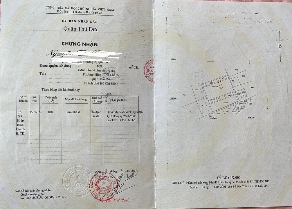 Đất mặt tiền đường Số 6 Bình Chiểu, Thủ Đức 108m² giá 10.5 tỷ - Cơ hội đầu tư hiếm có!