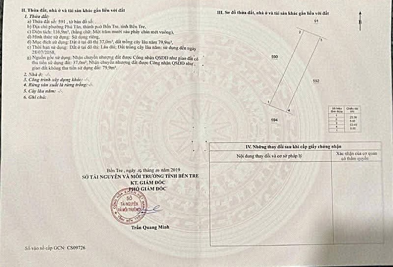 Đất Nền Phú Tân, Bến Tre 116.9m² giá 585 triệu - Cơ hội đầu tư tuyệt vời!