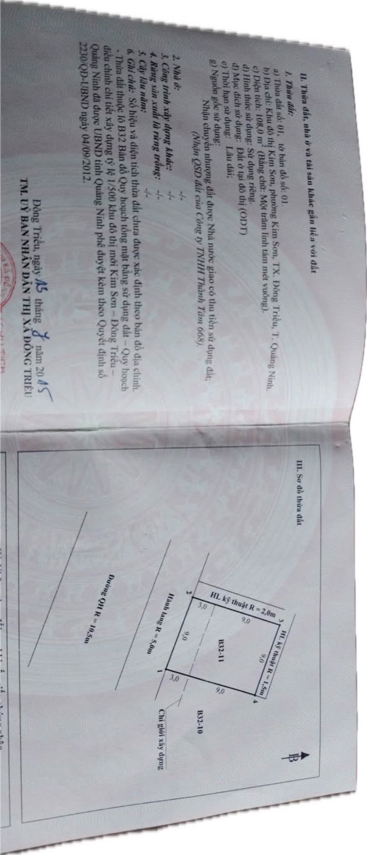 Đất kinh doanh Kim Sơn Đông Triều 108m² giá 3 tỷ - Mặt tiền rộng, sẵn sàng đầu tư!