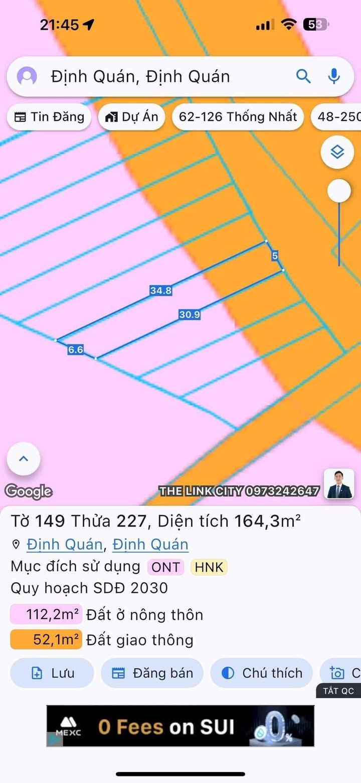 Đất nền Định Quán Đồng Nai 175m² giá 460 triệu - Sổ hồng riêng chính chủ!