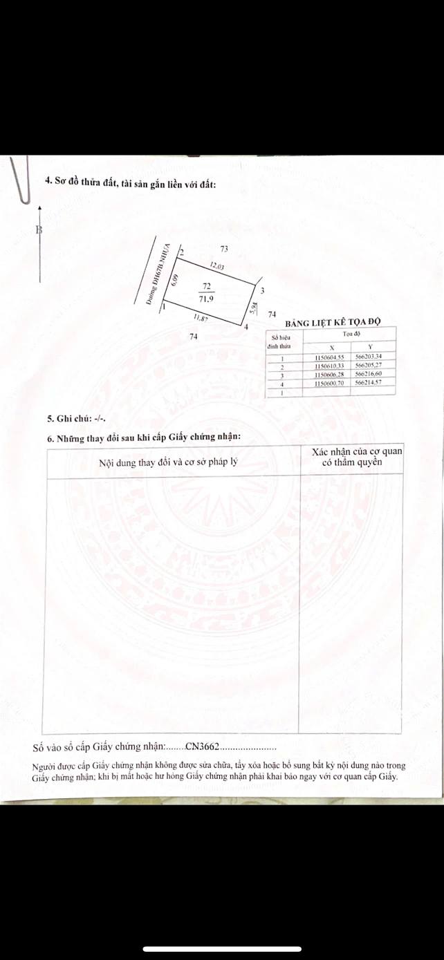 Đất thổ cư 72m² xã Mỹ An Hưng - Giá tốt cho nhà đầu tư!