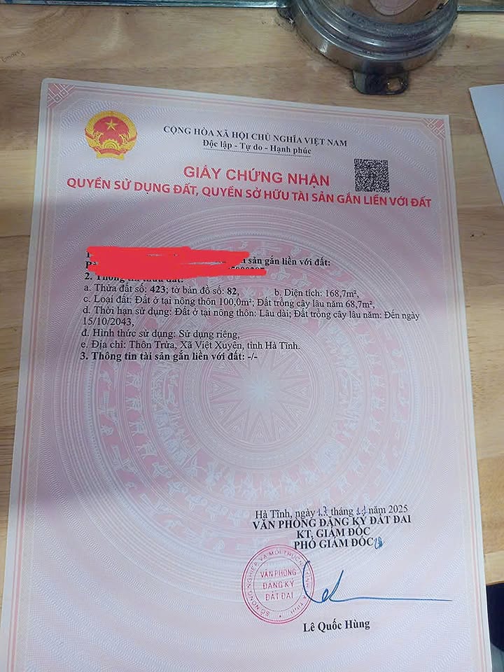 Đất nền VSIP Hà Tĩnh 168m² giá 900 triệu - Cơ hội đầu tư sinh lời!