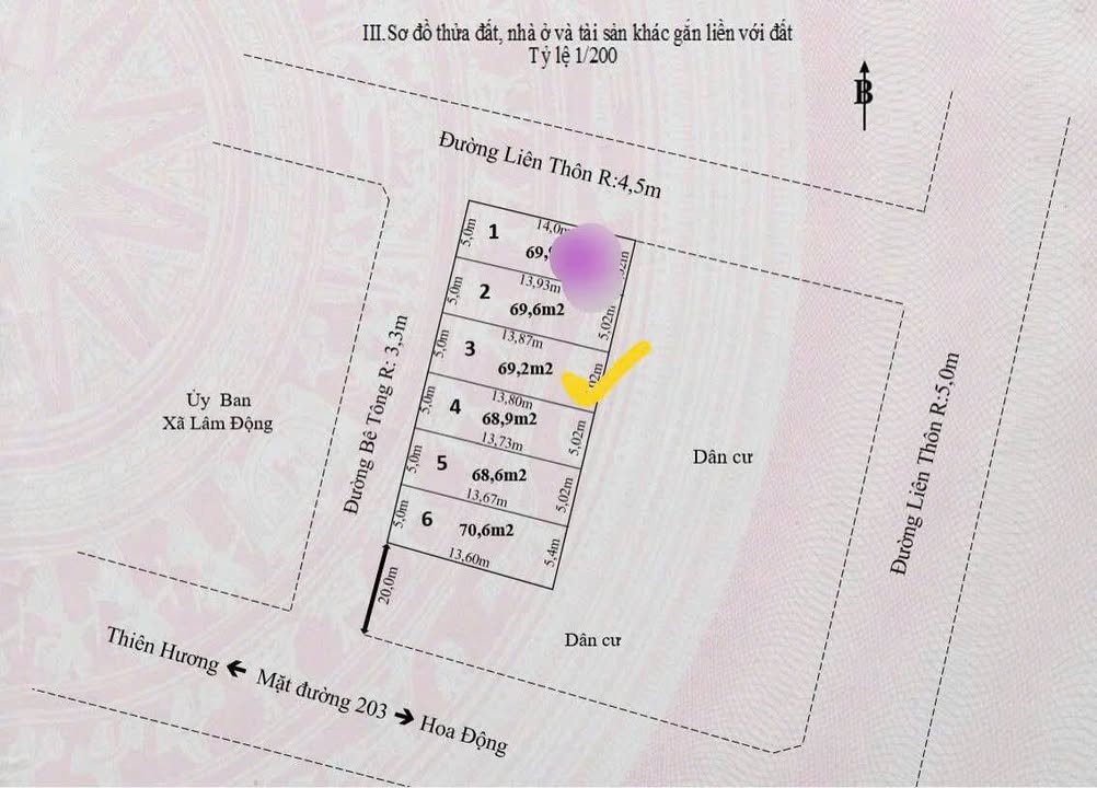 Đất nền Thủy Nguyên Hải Phòng 69,2m² giá 2 tỷ - Vị trí thuận lợi gần chợ, trường học!