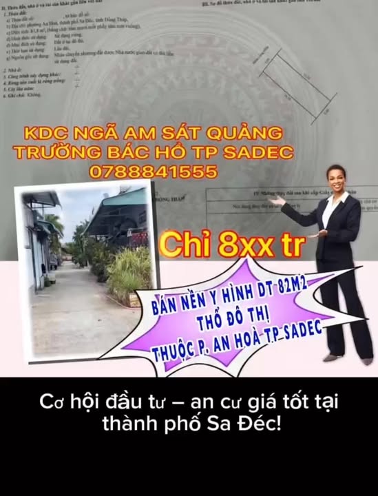 Đất nền KDC Ngã Am Sa Đéc 81m² giá thỏa thuận - Cơ hội đầu tư hấp dẫn!
