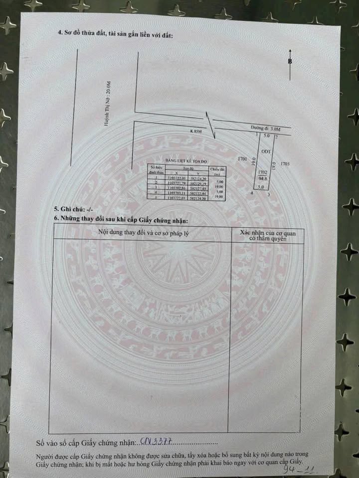 Đất nền Huỳnh Thị Nở, Cái Răng, Cần Thơ 95m² - Sổ hồng chính chủ, giá tốt!