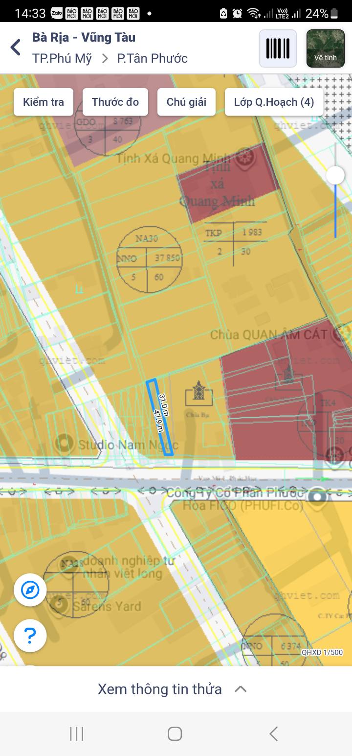 Đất nền Phường Tân Phước, TP Bà Rịa - Vũng Tàu 40m² giá 2 tỷ - Cơ hội đầu tư sinh lời!