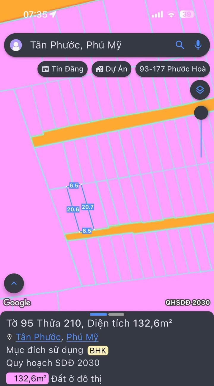 Đất thổ cư Phường Tân Phước 40m² giá 17 tỷ - Đầu tư hấp dẫn cho công nhân!