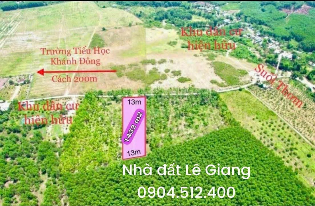 Đất nền Khánh Đông, Khánh Vĩnh 1432m² giá chỉ 580 triệu - Cơ hội đầu tư tuyệt vời!