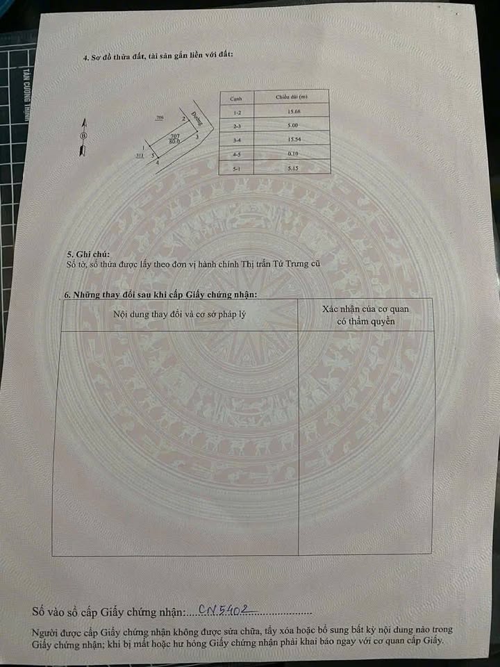 Lô đất 80m² tại khu phố Tứ Trưng, Vĩnh Tường - Giá chỉ 1.6 tỷ, hướng Đông thoáng mát!