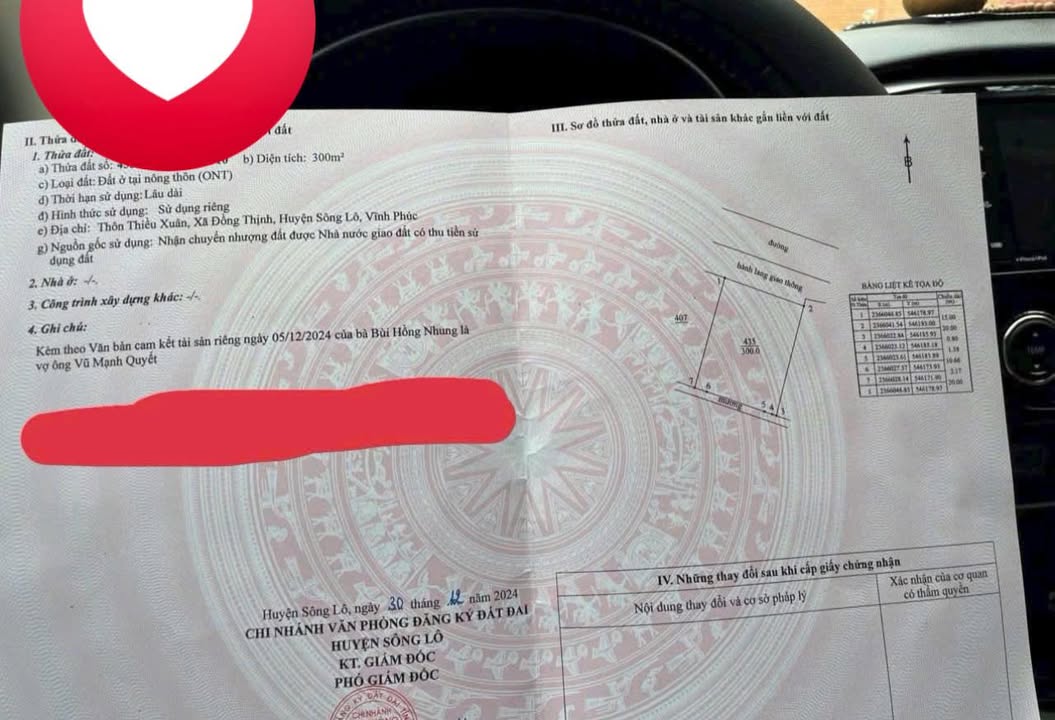 Đất nền Đồng Thịnh, Lập Thạch 300m² giá thỏa thuận - Cơ hội đầu tư tuyệt vời!