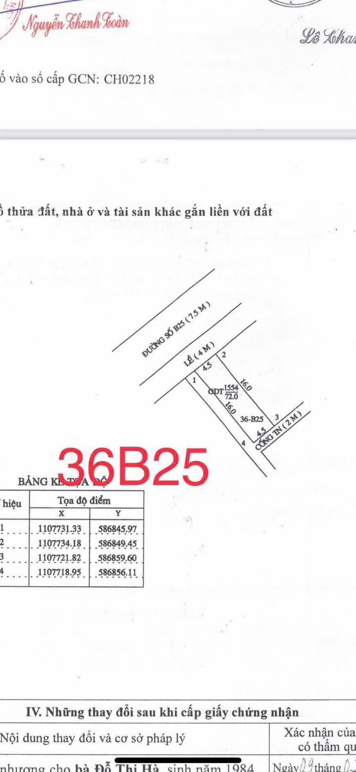 Đất nền đường B25, phường Hưng Phú, Cần Thơ 72m² giá 3 tỷ - Sổ hồng chính chủ