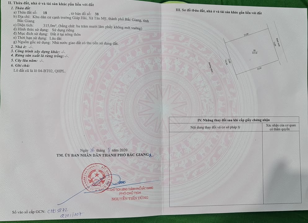 Đất biệt thự 315m² tại Tân Mỹ, Bắc Giang - Giá chỉ 11.7 tỷ, vị trí đắc địa!