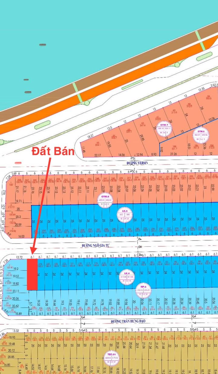 Lô đất Khu Đô Thị Nam Sông Cái Diên Khánh 131m² giá 2.228 tỷ - Mặt tiền thoáng đãng hướng ra sông