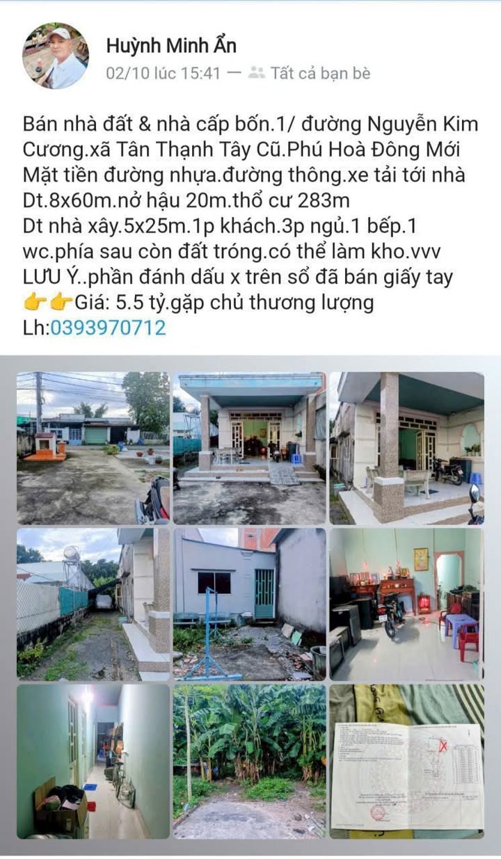 Nhà cấp 4 mặt tiền đường Nguyễn Kim Cương, 480m² giá 5 tỷ - Cơ hội đầu tư hấp dẫn!