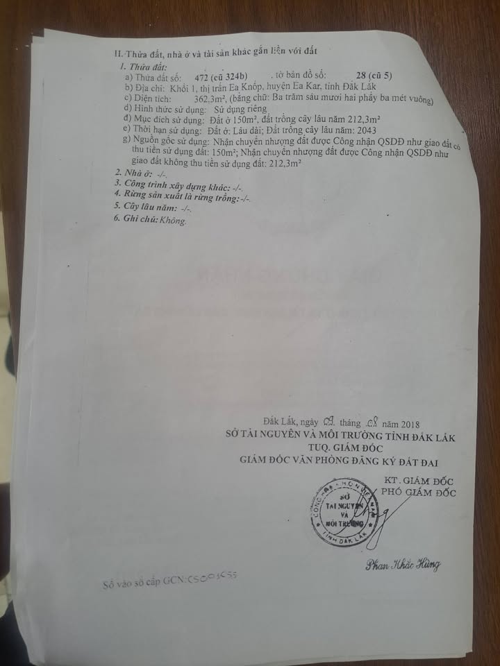 Đất thổ cư 150m² tại thị trấn Ea Knop, Đắk Lắk - Giá tốt nhất khu vực!