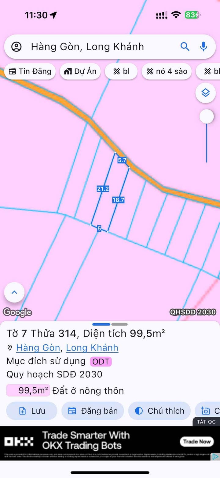 Đất nền Hàng Gòn, Long Khánh 100m² chỉ 599 triệu - Sổ đỏ chính chủ, hỗ trợ ngân hàng!