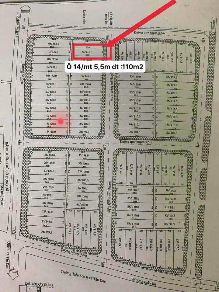 Đất thổ cư Tân Dân, Khoái Châu 110m² giá 30-39 tỷ - Đầu tư sinh lời tuyệt vời!