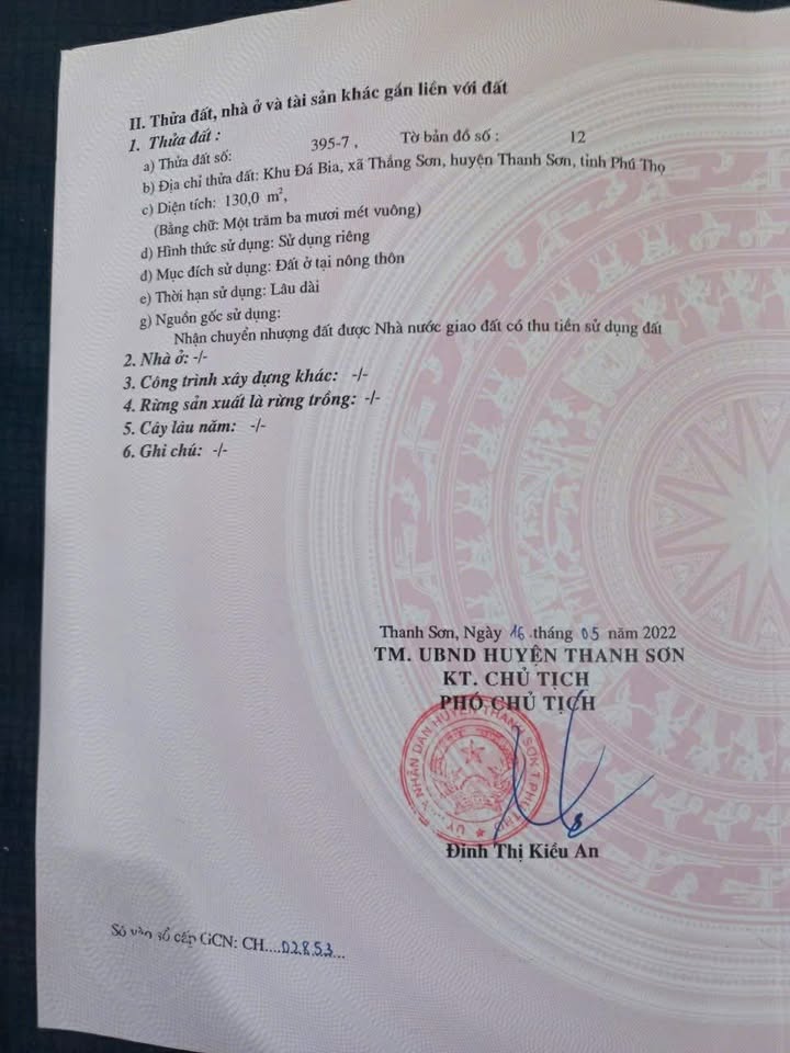 Đất nền Thắng Sơn 130m² giá thỏa thuận - Cơ hội đầu tư sinh lời nhanh!