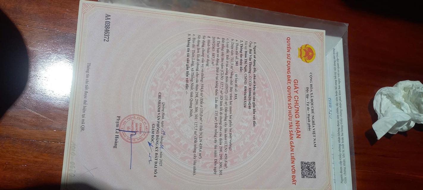 Đất thổ cư Thôn Đất Đỏ, xã Thống Nhất 600m² giá 1.9 tỷ - Đầu tư lý tưởng!