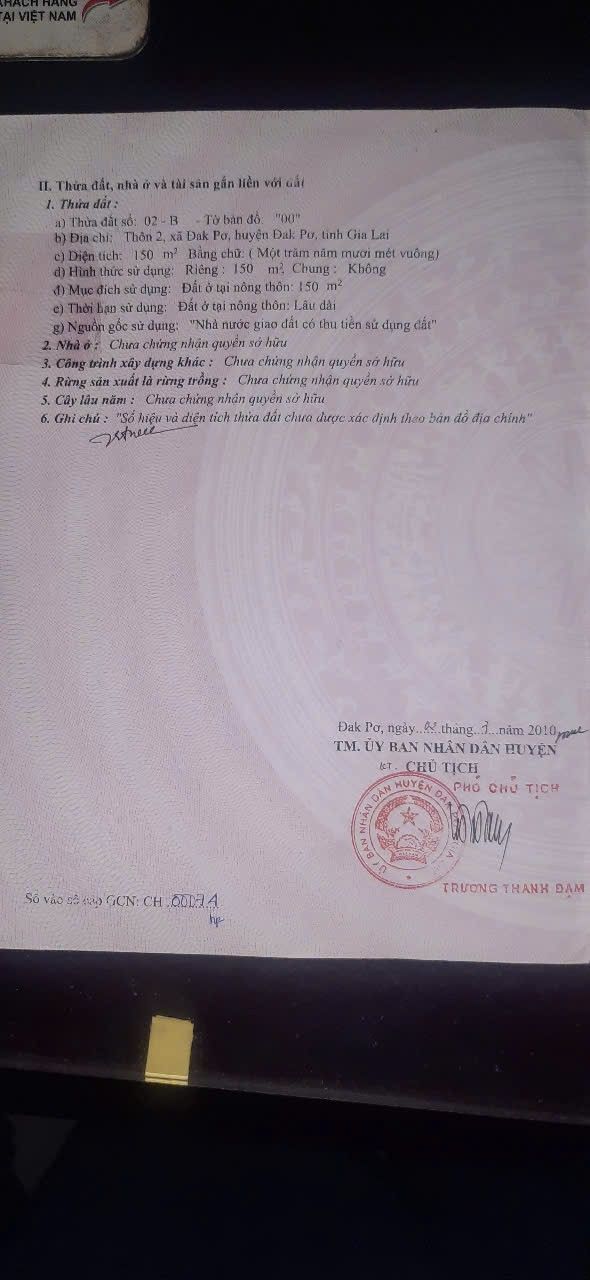 Đất ở Đak Pơ, Gia Lai 150m² - Gần cổng chợ, chính chủ bán gấp!