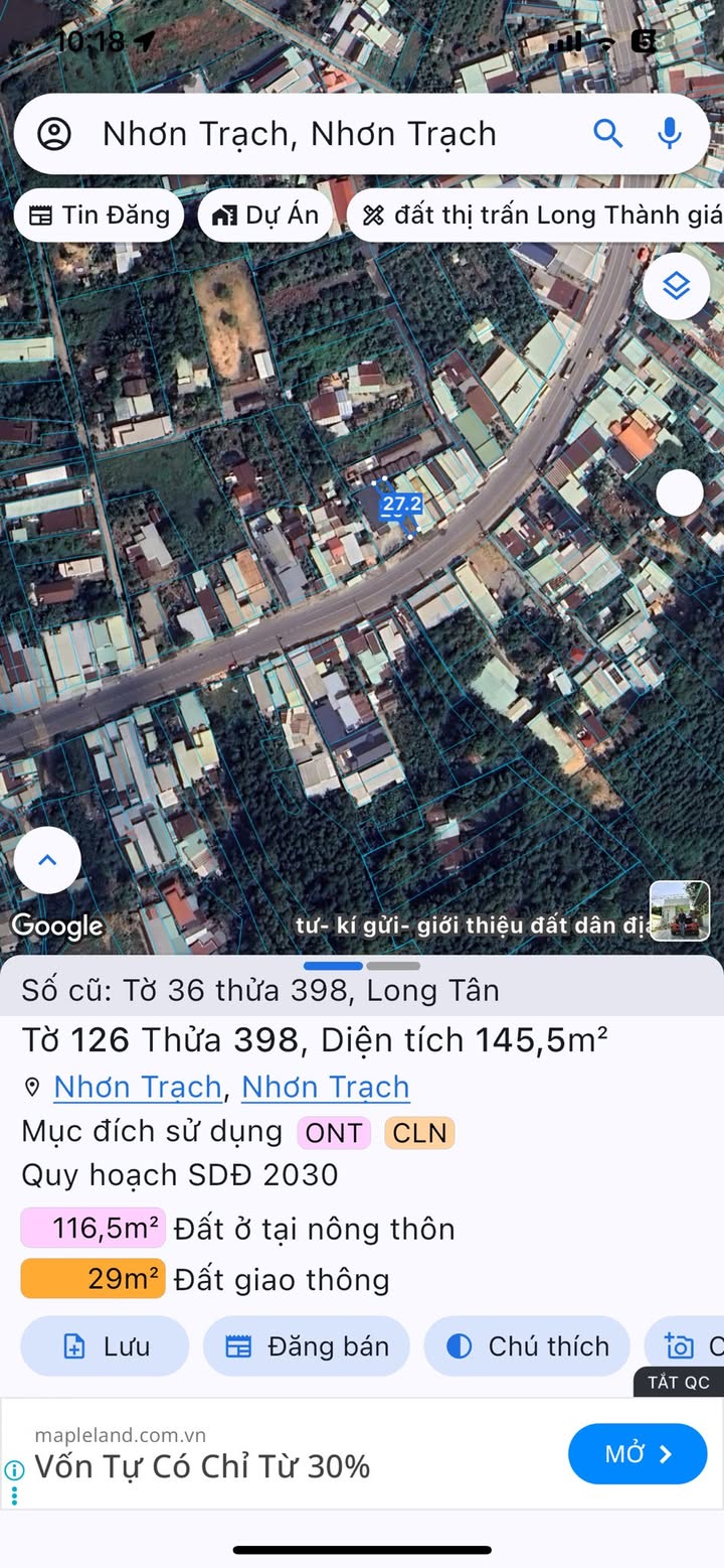 Đất mặt tiền Lý Thái Tổ, Long Tân, 145m² giá 5 tỷ - Cơ hội đầu tư tuyệt vời!