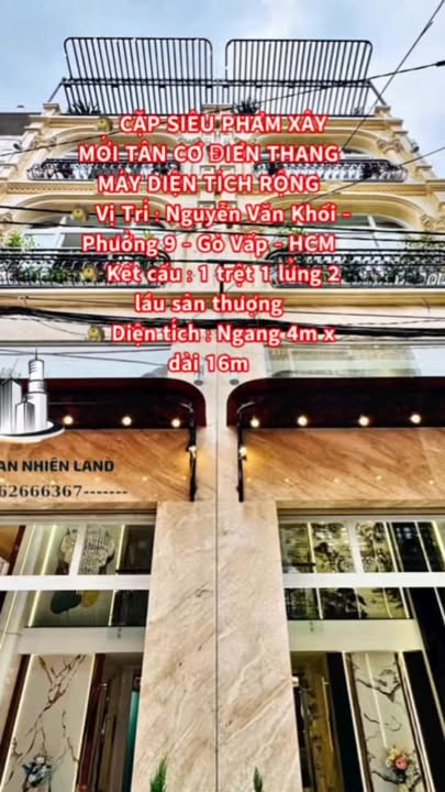 Nhà phố mới xây tại Nguyễn Văn Khối, Gò Vấp 64m² - Thiết kế tân cổ điển sang trọng!